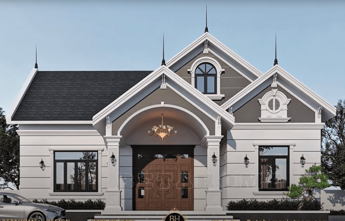 Mẫu thiết kế nhà cấp 4 hiện đại mái Thái với chi phí xây dựng hợp lý, là lựa chọn lý tưởng cho các gia đình trẻ yêu thích sự tiện nghi