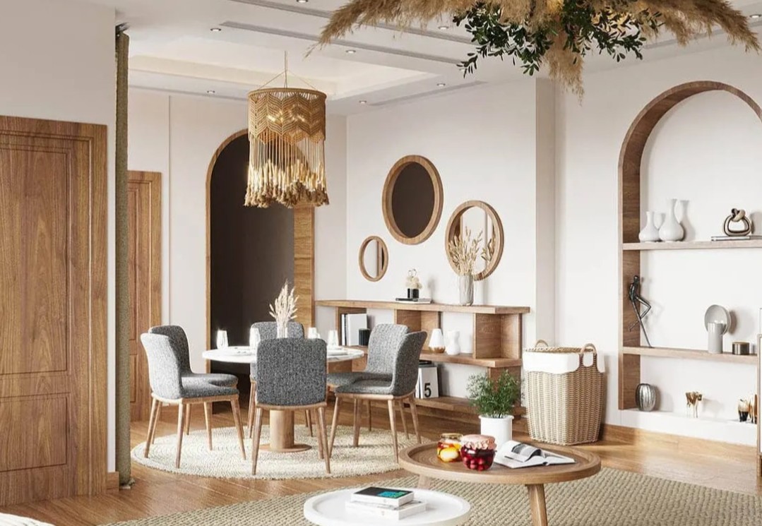 Thiết kế nội thất phong cách Bắc Âu tận dụng ánh sáng tự nhiên và gam màu trung tính tạo nên không gian ấm áp, sáng sủa và đầy thư thái.