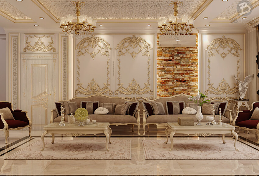Phong cách Cổ điển/Neo-Classic –Thiết kế nội thất sang trọng, tỉ mỉ, gợi cảm hứng từ phong cách hoàng gia.